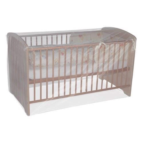 Insektnet til tremmeseng, rejseseng i sort