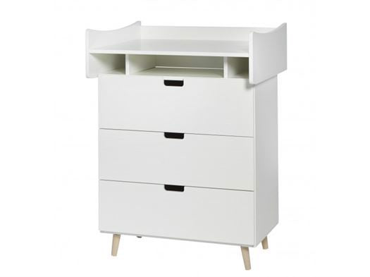 Puslekommode, snow white hvid - Manis-h