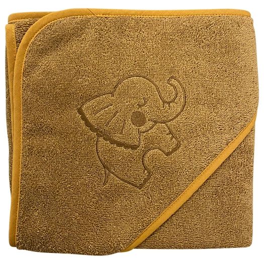 Nørgaard Madsen badeslag m/elefant 100x100 cm - Karamel