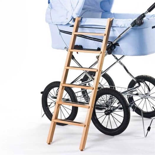 Stige til barnevogn og krybbe, træ