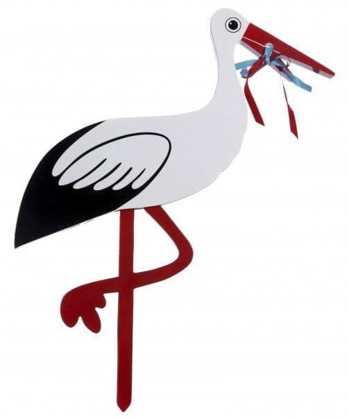 Stork i træ, 55 cm - Magni