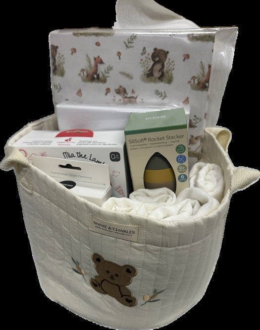 Eksklusiv babyshower- eller barselskurv - Nyhed