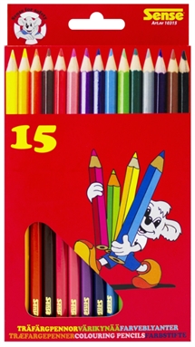 🖍️ SENSE Træfarveblyanter – 15 stk.