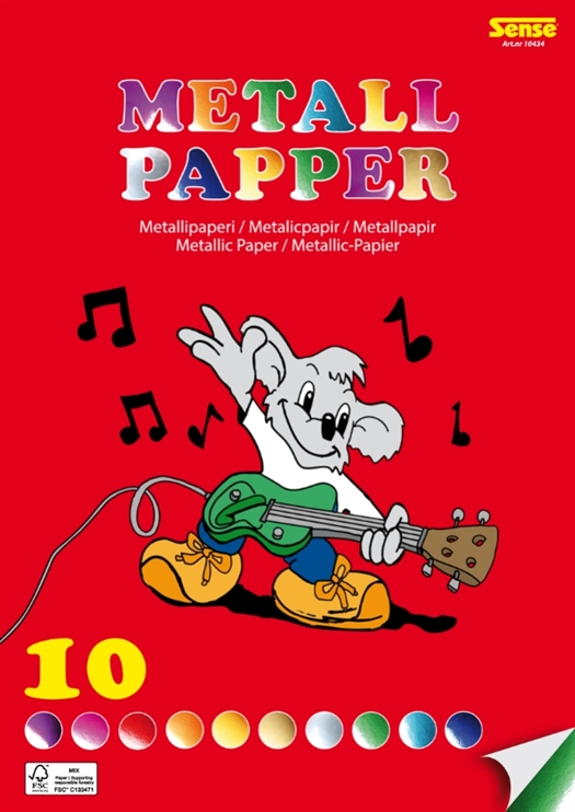 🎨 SENSE - Metallisk Papir FSC® – A4 (10 ark) ✨