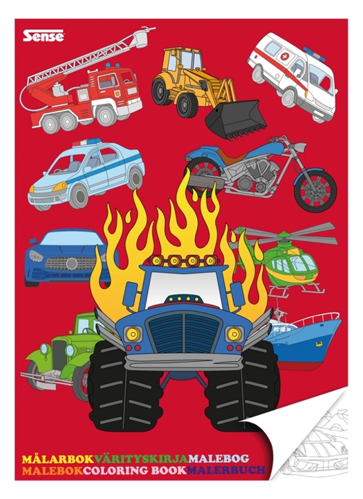 🚗 SENSE - Malebog FSC® – Køretøjer 🚒✈️