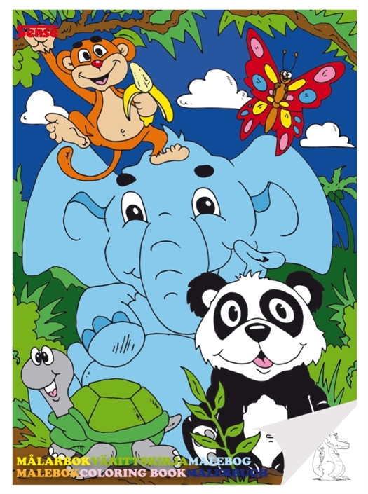 🎨 SENSE - Malebog – Enkle Billeder af Dyr FSC® (36 sider) 🌿✨