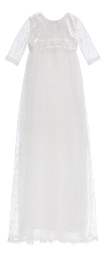 Dåbskjole, lang elfenbensfarvet - Jocko