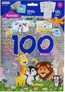 🦋 SENSE - Søde Dyr – 100 Hologram Klistermærker 🦋