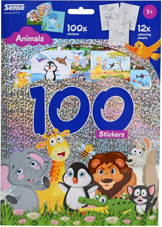 🦋 SENSE - Søde Dyr – 100 Hologram Klistermærker 🦋