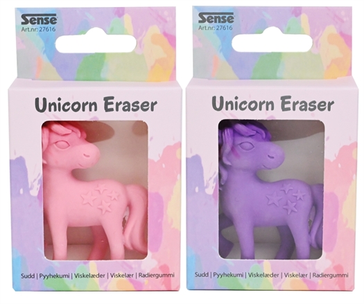 🦄✨ ZEDD Enhjørning – sødt viskelæder i magisk design ASS.✨🦄