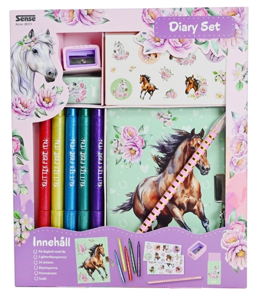 🐴✨ Dagbogssæt med hestetema – til små drømmere og dyreelskere ✨🐴