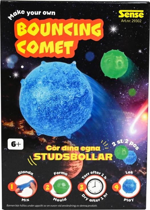 🌈⚡ Min Hoppekomet Biela (Blå & Grøn) Lav din egen hoppebold⚡🌈