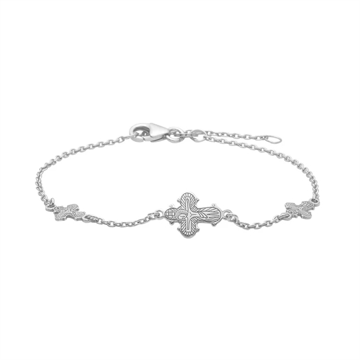 Sølvarmbånd m. 3 dagmarkors