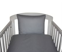 Baby sengetøj, striber grå - Nørgaard Madsen