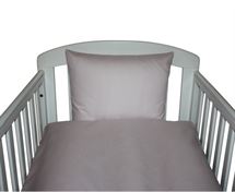 Baby sengetøj, striber lyserød - Nørgaard Madsen