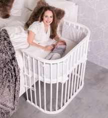 Bedside Crib Boxspring, Hvid - Babybay