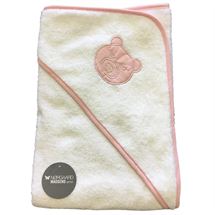 Badeslag, hvid med lyserød kant - Nørgaard Madsen