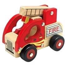 Brandbil i træ - Bino Toys