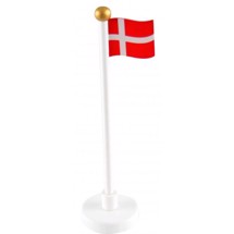 Flag i træ 18 cm, Dansk - Magni