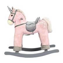 Gyngehest, Unicorn lyserød - Bino Toys