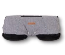 Håndmuffe med plys for, Grå Denim - Babytrold