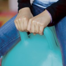 Hoppebold til børn 55 cm, Turkis - Ludi