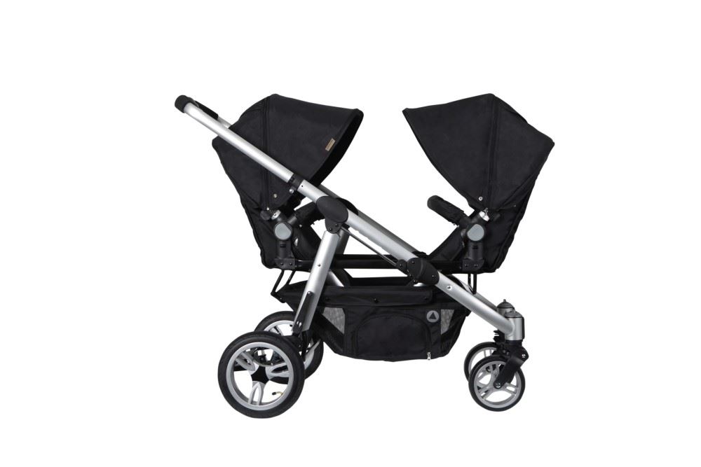Gentagen bestikke Validering 2 Combi Duo klapvogn inkl. regnslag - sort - den ideelle vogn til familier  med tvillinger eller 2 små børn