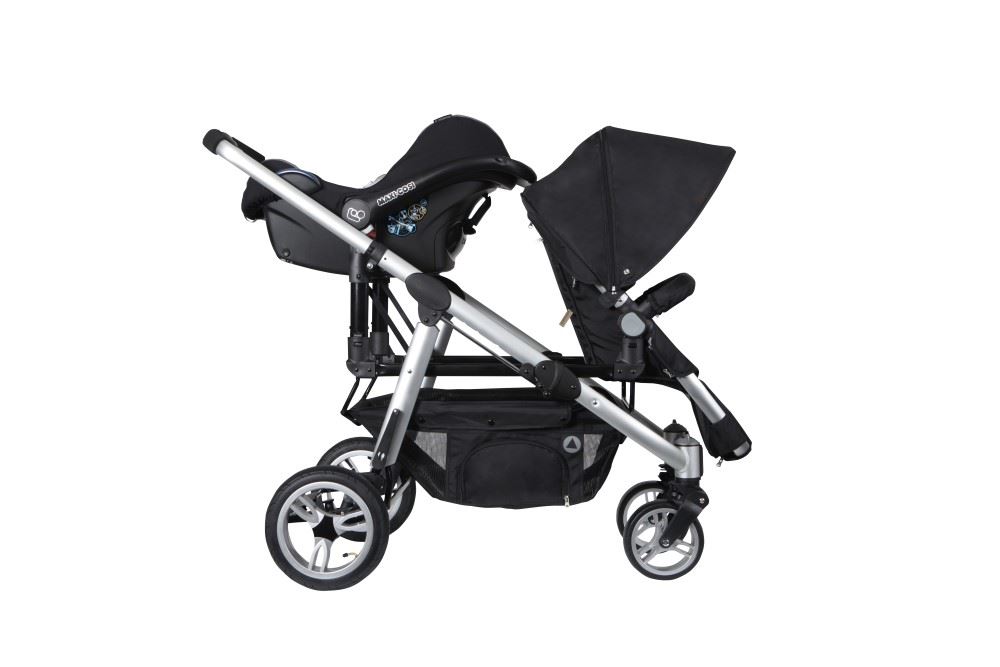 Gentagen bestikke Validering 2 Combi Duo klapvogn inkl. regnslag - sort - den ideelle vogn til familier  med tvillinger eller 2 små børn