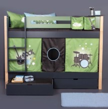 Køjeseng med sengeskuffer, 200x90 cm, Specialfarve - Manis-h
