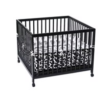 Kravlegård Sort, Stor 100 x 100 cm - Babytrold