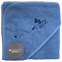 Nørgaard Madsen badeslag 75x75 cm m/flyvemaskine - Blue shadow