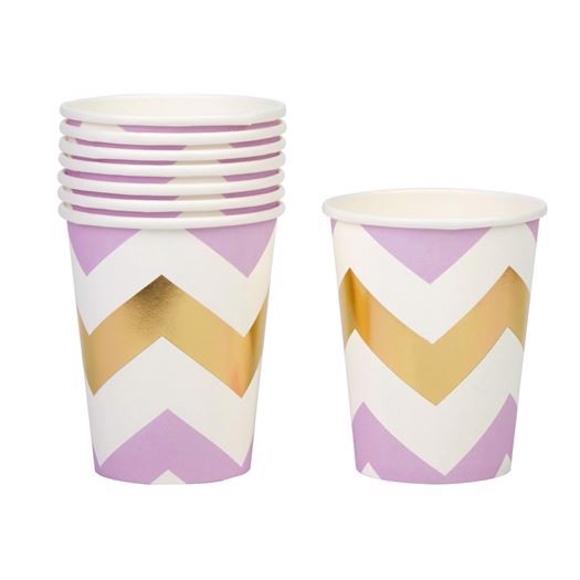 Papkrus 8 stk, Lilla zig zag - Pattern Works
