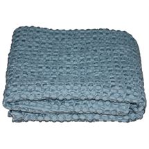 Plaid, vaflet tæppe 75x100 cm, blue mirage - Nørgaard Madsen
