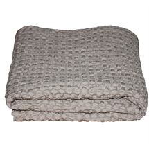 Plaid, vaflet tæppe 75x100 cm, blomme - Nørgaard Madsen