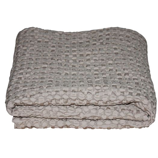 Plaid, vaflet tæppe 75x100 cm, blomme - Nørgaard Madsen