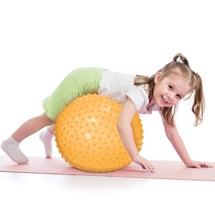 Sansebold med massageknopper, Gul 45 cm - Ludi