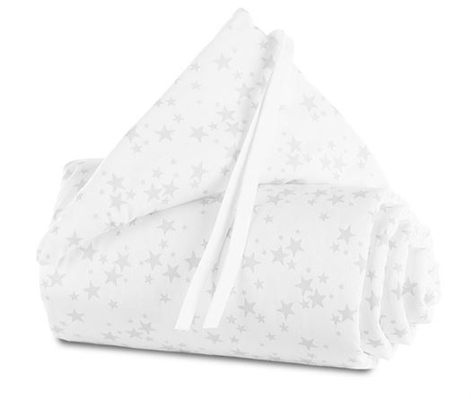 Sengerand Hvid m. stjerner, Maxi og Boxspring - Babybay
