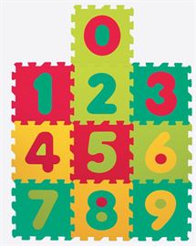 Skumlegetæppe med tal - Ludi