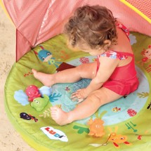 Skyggetelt med anti UV, baby pool og bolde - Ludi