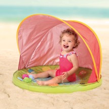 Skyggetelt med anti UV, baby pool og bolde - Ludi