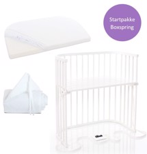 Bedside Crib Startpakke, Hvid Boxspring - Babybay
