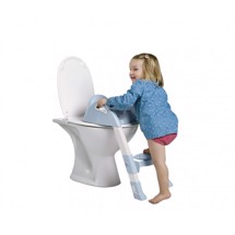 Toilet træner med trappe, Lyseblå Kiddyloo - Thermobaby