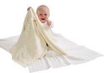 Babytæppe, helsetæppe - BabyDan, hvid/offwhite
