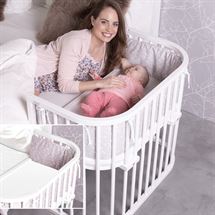 Bedside Crib Boxspring Comfort, Grå - Babybay