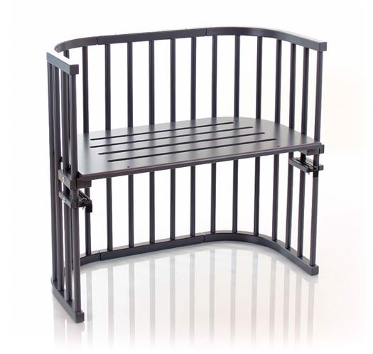 Bedside Crib Original, Grå Mørk - Babybay