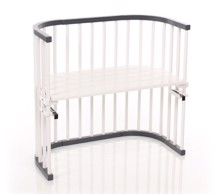 Bedside Crib Original, Hvid m. Grå - Babybay