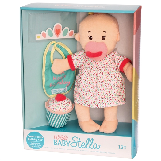 Manhattan Toy Wee Baby Stella Sweet Scents 30 cm blød babydukke og fødselsdagssæt