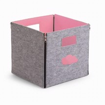 Foldbar box i filt, Lyserød - Childhome