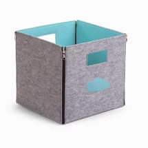 Foldbar box i filt, Mint Blå - Childhome