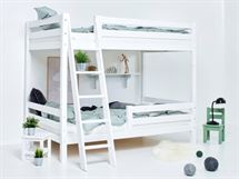 Høj etageseng delbar, skrå stige og 1/2 sengehest 120x200 cm Premium - Hoppekids